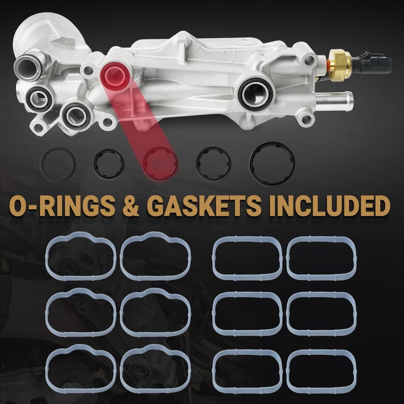ZARDETO 926-959 Upgrade Aluminum Engine Oil Filter Housing Oil Cooler Kit for 2011-2016 Dodge Challenger Charger Journey Caravan Durango Jeep Wrangler Grand Cherokee Chrysler 200 300 Ram ProMaster 3.6 926-876 - Image 5